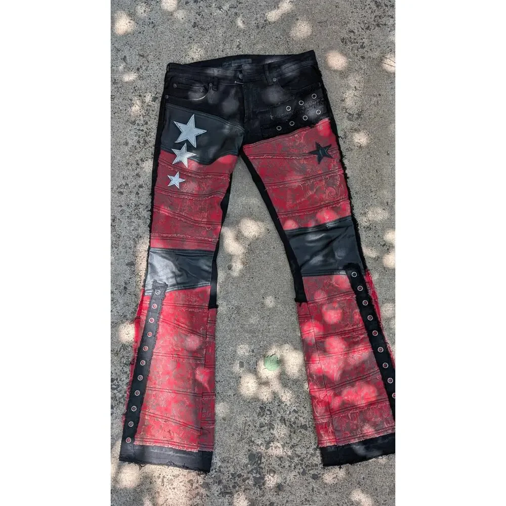 Wornstar Custom Jeans - Original Rockstar Crimson Orion - Picture 1 of 9